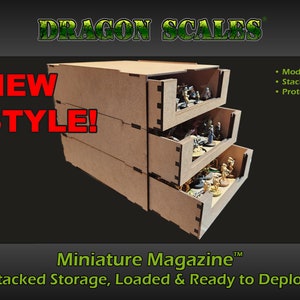 Miniature Magazine Storage System - Stackable - Modular for use with Minis/Terrain/Crafts and other items