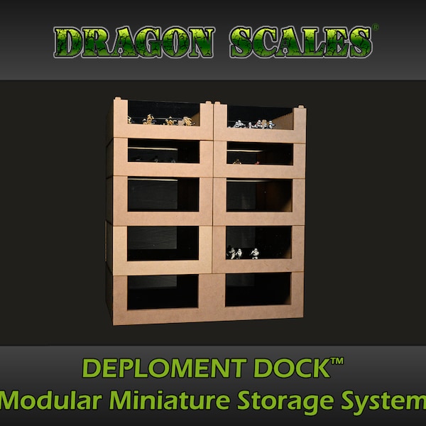 Miniature Storage System - Medium Size - Stackable - Modular for use with Minis/Terrain/Crafts and other items