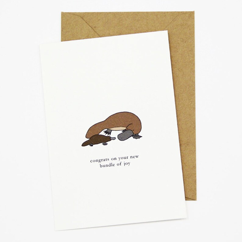 Baby Platypus Card Platypus Card New Baby Newborn Etsy Baby Platypus Card Platypus Card New Baby Newborn Etsy