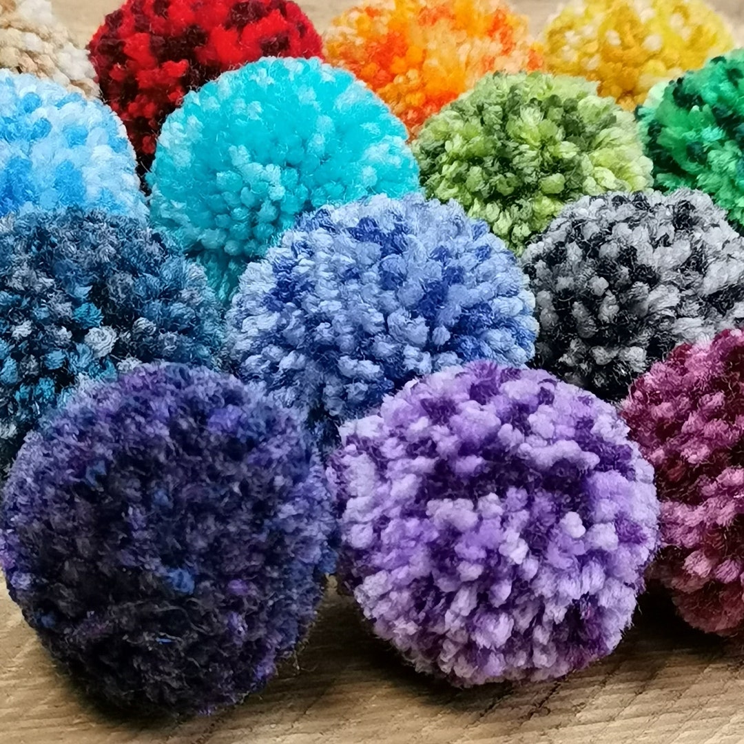 25 Mm Wool Pom Poms Handmade Craft Pom Poms Etsy UK