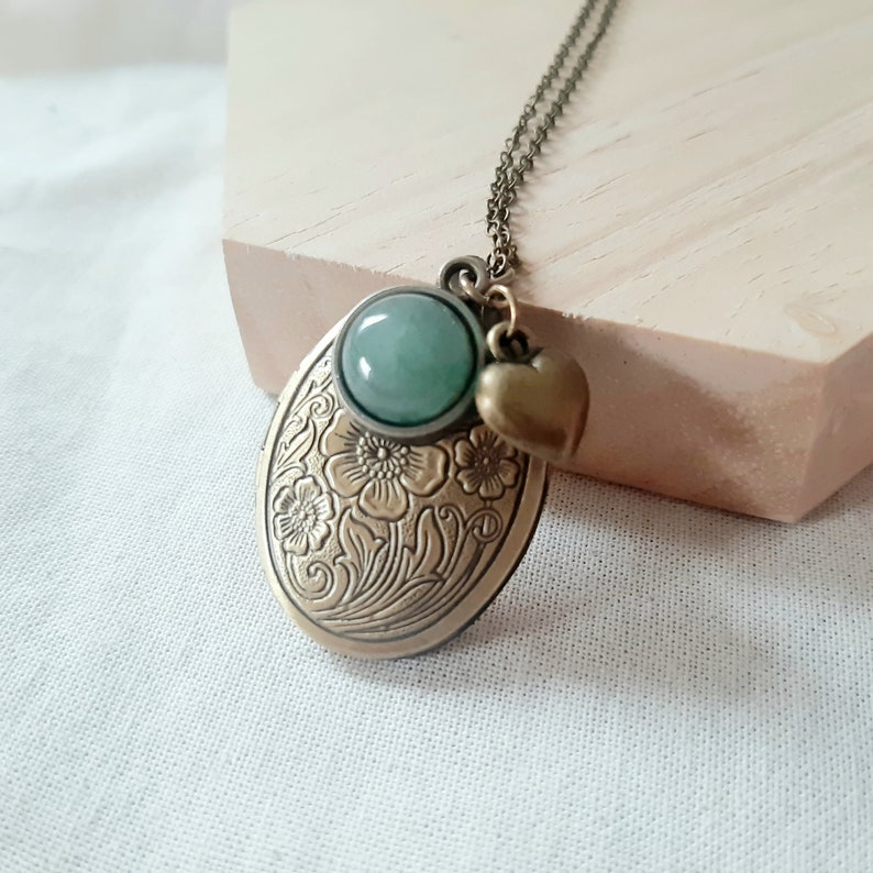 Medaillonketting mint vintage, medaillonketting mint vintage, ketting medaillon mint vintage, ketting met medaillon, ketting mint vintage afbeelding 8