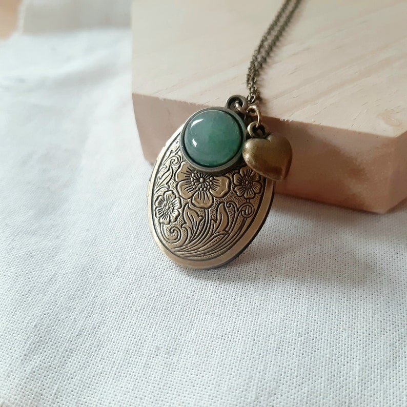 Medaillonketting mint vintage, medaillonketting mint vintage, ketting medaillon mint vintage, ketting met medaillon, ketting mint vintage afbeelding 9