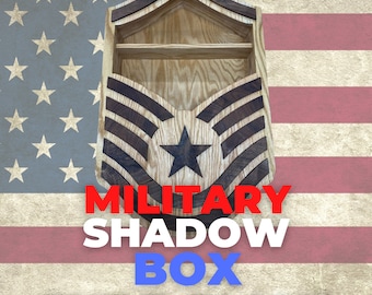 Build Plans for a Military Rank Shadow Box with Free Template