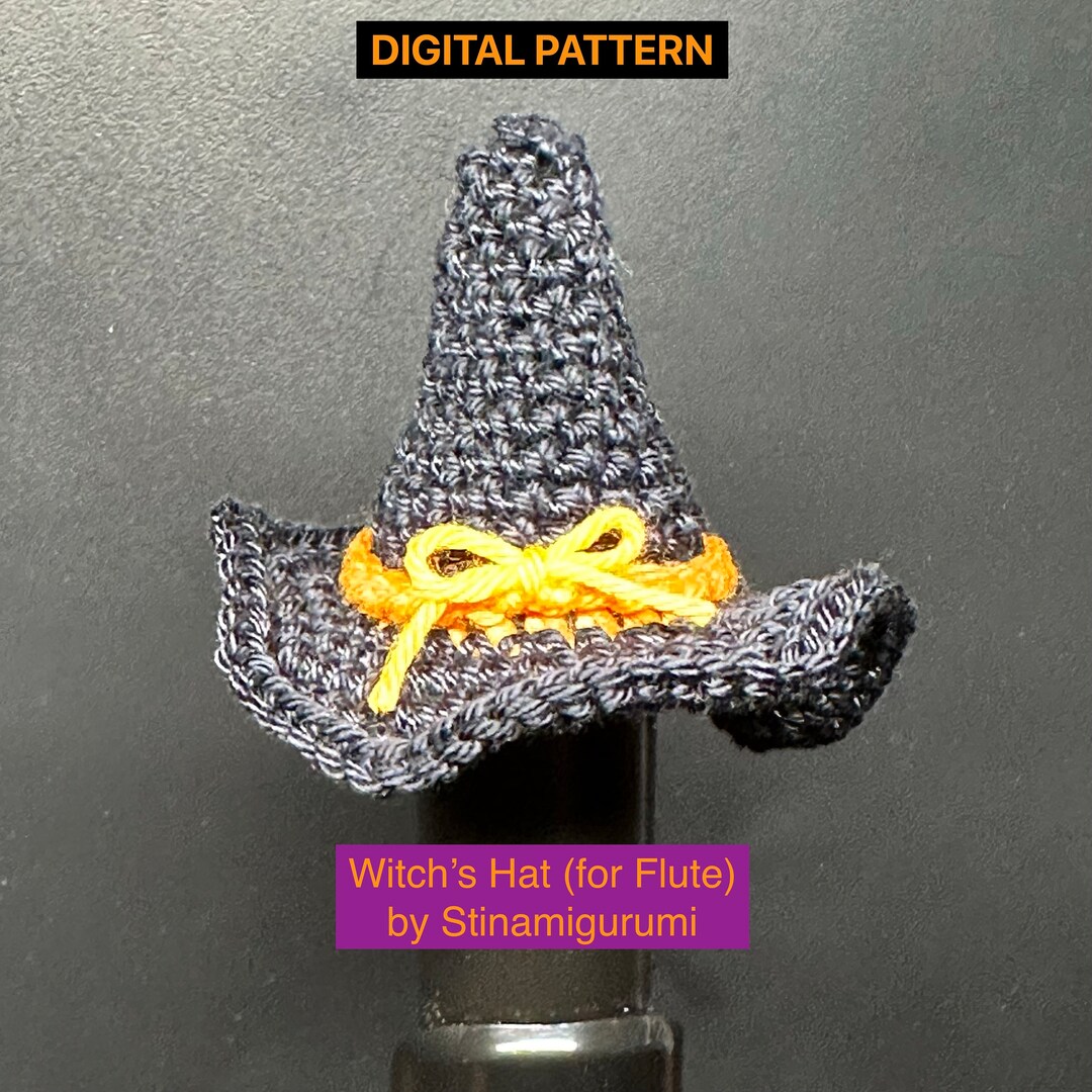 Witch's Hat for Flute DIGITAL Crochet Pattern Etsy