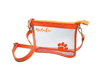 clemson clear purse
