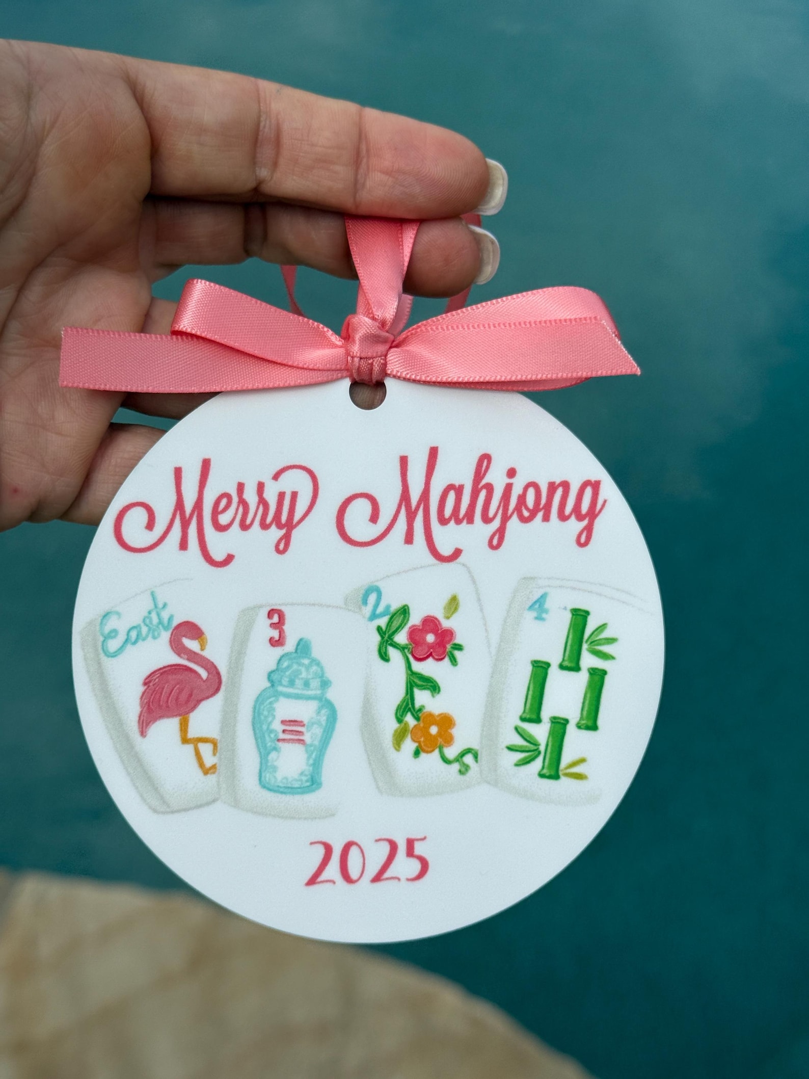 2025 Mahjong Christmas Ornament