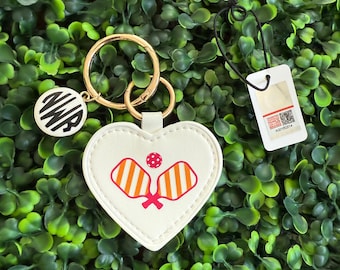 Pickleball Key Chain, Personalized Pickleball Key Chain, Key Chain for Mom, Mother's Day Gift, Pickleball Gift, Friend Gift, Bag Tag