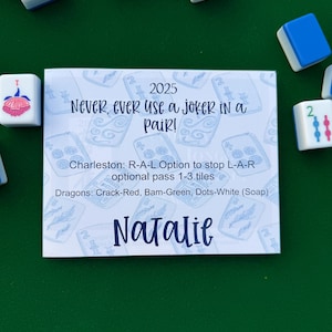 Mahjong Card Sticker, Personalized Mahjong Card Sticker, Mahjong Card, Mahjong Gift, Mahjong Rules, Gift for Mom