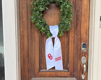 College Logo Wreath Sash, College Logo Wreath,College Decoration,Graduation Party Wreath, Graduation Party Decoration,University of Oklahoma