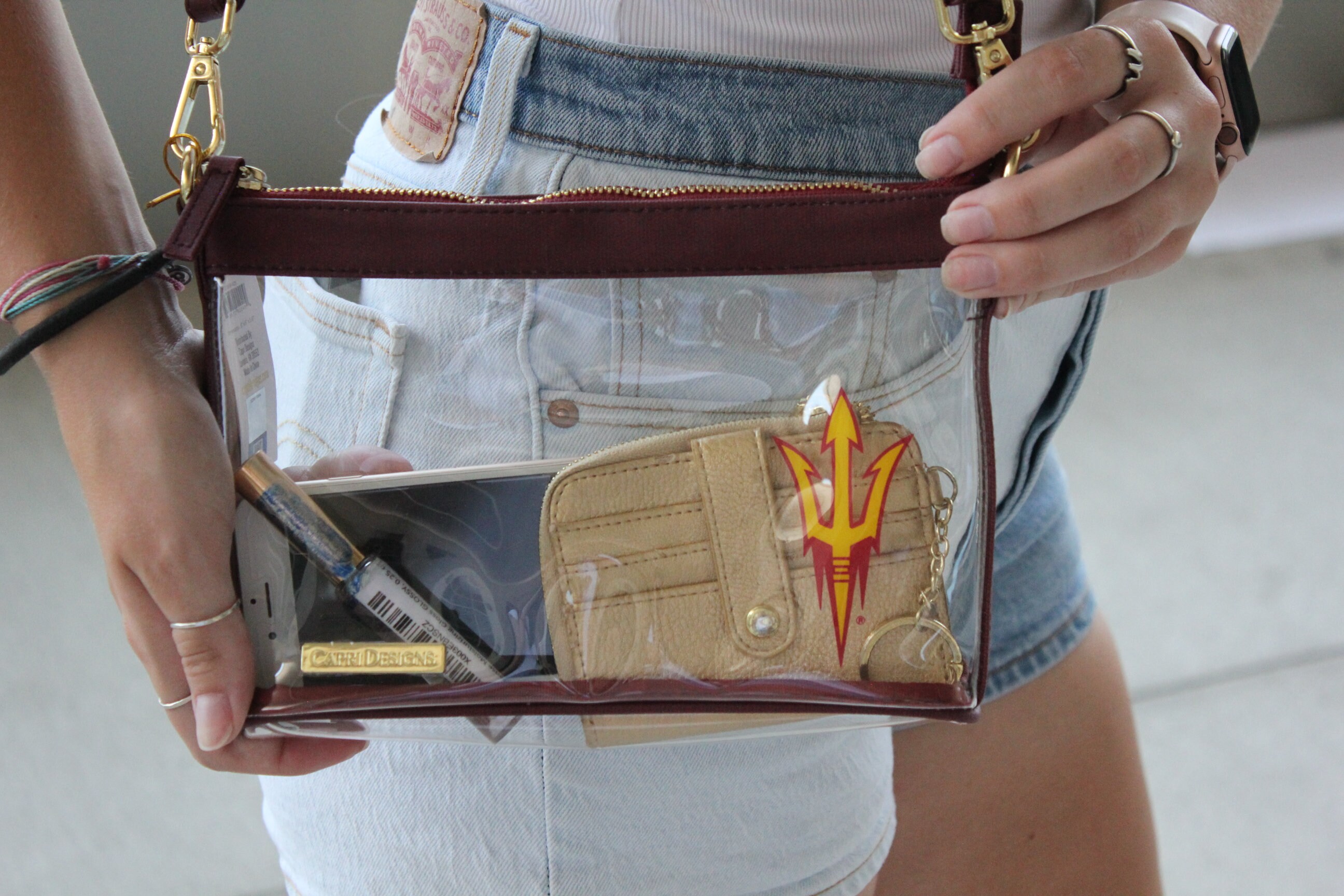 Personalized Stadium Approved Arizona State Clear Cross Body 