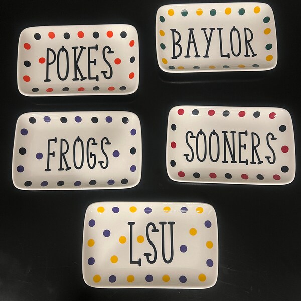 Graduation Gift for Her, College Dishes, Ring Dishes, Graduation Gift, Ring Dish,Baylor, Aggies, Cowboys, Alabama, Auburn, Custom Dish