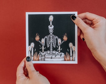 Skeleton birthday - small print
