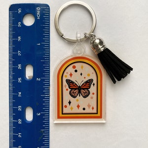 Monarch keychain butterfly keychain colorful keychain image 3