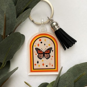 Monarch keychain butterfly keychain colorful keychain image 5