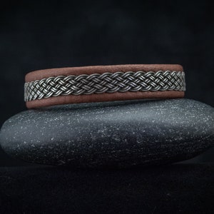 URUZ // Sami Viking Reindeer Leather Bracelet / Swedish Scandinavian / Sami Craft / Unisex Sami Cuff / Made in Canada / Sami Made / Gift Box
