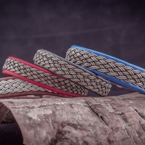 URUZ // Reindeer Leather Bracelet / Sami Craft / Saami Handicraft / Pewter Tin Thread / Swedish Sami Bracelet / Sami Made / Sami Made