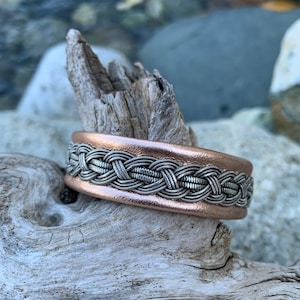 TRUE NORTH // Sami Reindeer Bracelet /  Saami Bracelet / Reindeer Leather / Sami Scandinavian / Antiqued Pewter / Sami Made / Handcrafted