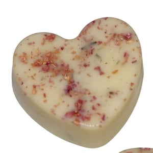 Hard Lotion Hearts : Sustainable Rose Lavender Unscented
