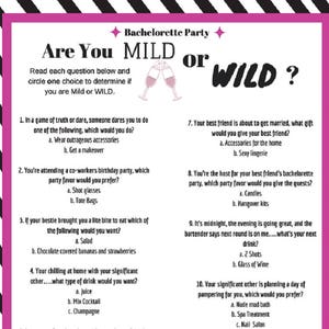 Printable Bachelorette/bridal Shower/wedding What's in - Etsy