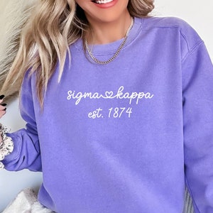Sigma Kappa Heart Sorority Sweatshirt, Sig Kap Sorority Merch, Big Little Reveal Gift, Sorority Shirt, Greek Initiation Gift