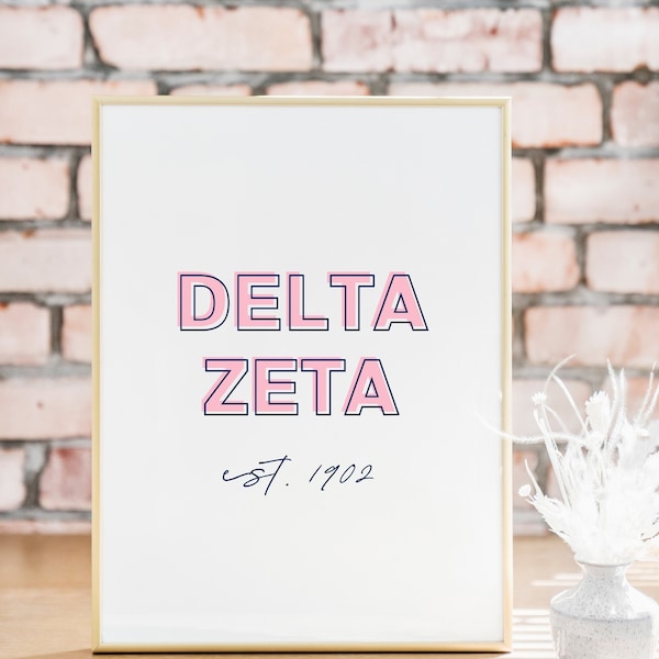 Delta Zeta Wall Decor - Etsy