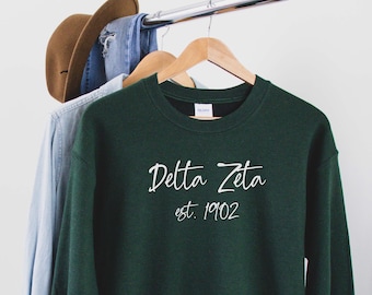 Delta Zeta Sorority Sweatshirt, DZ Sorority Gift, Big Little Reveal, Initiation