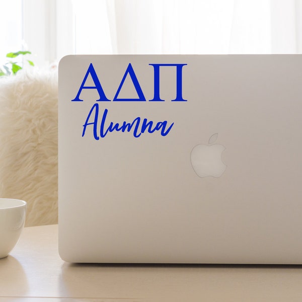 Alpha Delta Pi Alumna Decal, ADPi Graduation Sticker, Sorority Gift