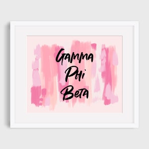 Gamma Phi Beta Sorority Peachy Printable Art Print, Gamma Phi Sorority Wall Decor, Big Little Reveal Gift, DIGITAL DOWNLOAD