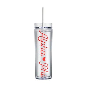 Alpha Phi Tumbler, Alpha Phi Sorority Gift, Water Bottle