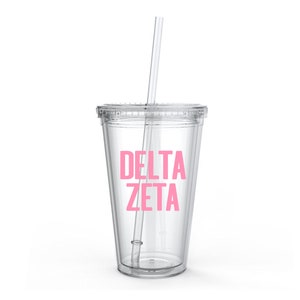 Delta Zeta Classic Tumbler, DZ Sorority Gift Water Bottle Cup