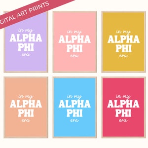 15 Alpha Phi Sorority Art Prints, College Dorm Decor Bundle, APhi Poster Wall Decor Printable, DIGITAL DOWNLOAD