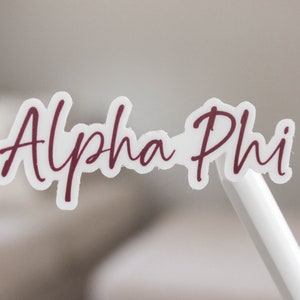 Alpha Phi Laptop Sticker, A Phi Sorority Decal, Bid Day