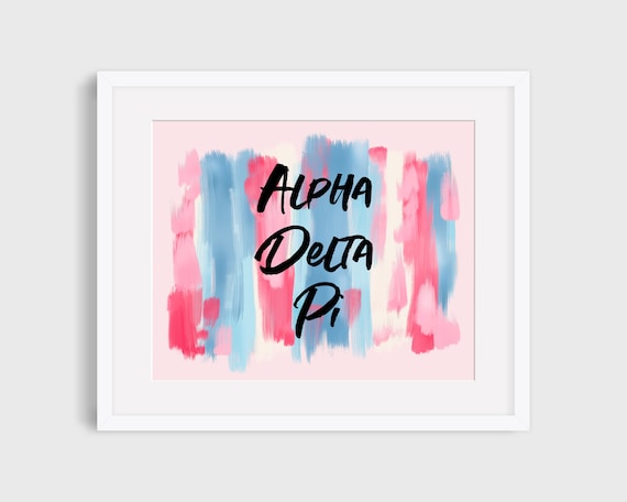 Alpha Delta Pi Sorority Printable Art Print Adpi Sorority - Etsy