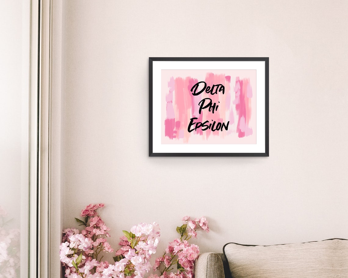 Delta Phi Epsilon Sorority Peachy Printable Art Print Dphie | Etsy