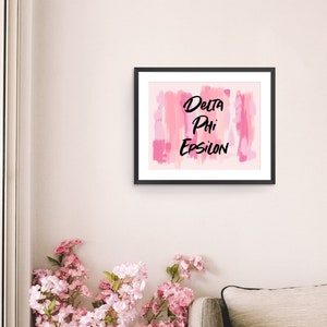 Delta Phi Epsilon Sorority Peachy Printable Art Print, Dphie Sorority ...