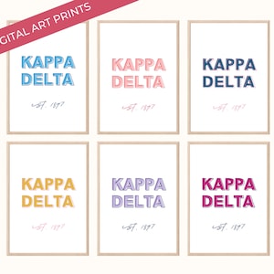 15 Kappa Delta Sorority Art Prints, College Dorm Decor Bundle, Kay Dee Poster Wall Decor Printable, DIGITAL DOWNLOAD
