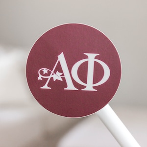 Alpha Phi Logo Laptop Sticker, A Phi Sorority Decal, Bid Day