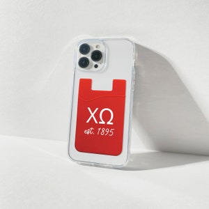 Cartera para teléfono Chi Omega Sorority, Tarjetero adhesivo Chi O, Big Little Reveal, Bolsa para el día de la oferta, Regalo Merchandising de la hermandad