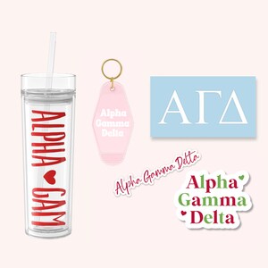 Alpha Gamma Delta Sorority Tumbler Bundle for Bid Day, Big Little ...