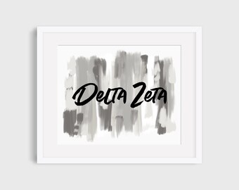 Delta Zeta Sorority Printable Art Print DZ Sorority Wall | Etsy