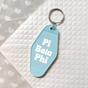 Pi Beta Phi Sorority Retro Acrylic Keychain, Pi Phi Key Ring Gift, Big Little Reveal