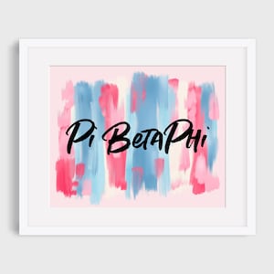 Pi Beta Phi Sorority Printable Art Print, Pi Phi Sorority Wall Decor, Big Little Reveal Gift, DIGITAL DOWNLOAD