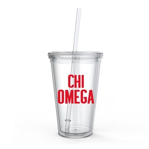 Chi Omega Classic Tumbler, Chi O Sorority Gift Water Bottle Cup