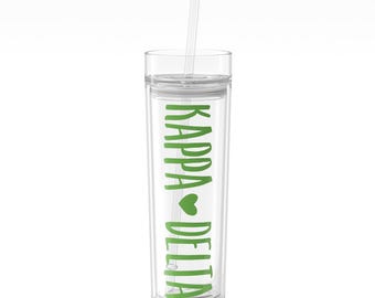 Kappa Delta Sorority Tumbler Cup, Kay Dee Sorority Water Bottle, Big Little Reveal Gift, Bid Day, Greek Initiation, Sorority Merch