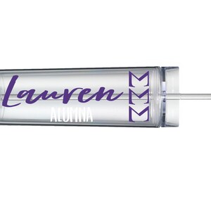Custom Sigma Sigma Sigma Alumna Tumbler, Tri Sigma Sorority Graduation Gift, Water Bottle