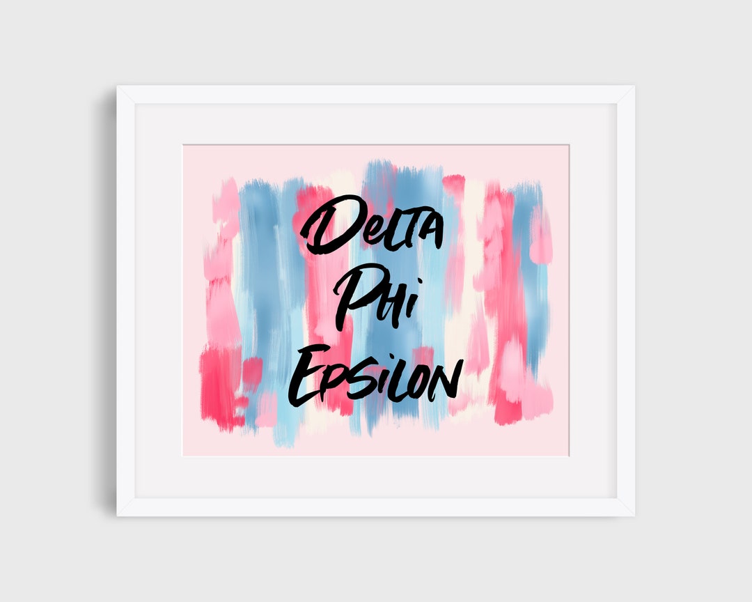 Delta Phi Epsilon Sorority Printable Art Print, Dphie Sorority Wall ...