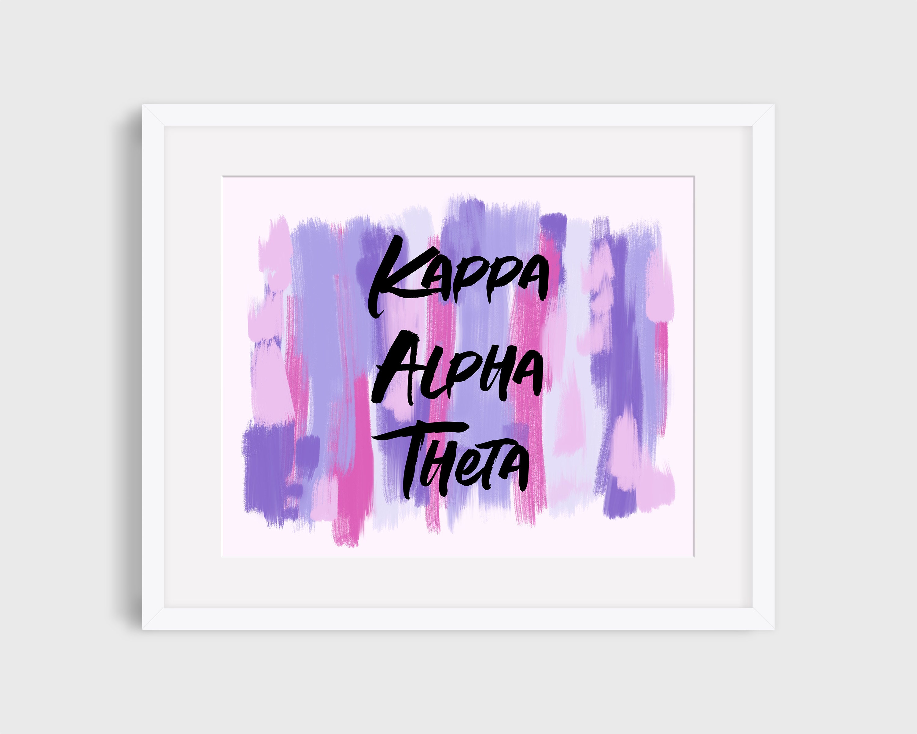 Kappa Alpha Theta Sorority Purple Printable Art Print KAO - Etsy 日本