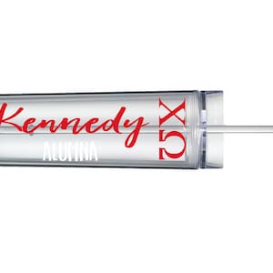 Custom Chi Omega Alumna Tumbler, XO Sorority Graduation Gift, Water Bottle