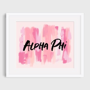 Alpha Phi Sorority Peachy Printable Art Print, Alpha Phi Sorority Wall Decor, Big Little Reveal Gift, DIGITAL DOWNLOAD