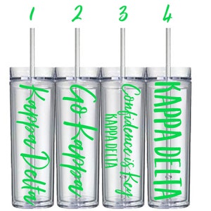 Kappa Delta Tumbler, Kay Dee Sorority Tumbler Gift, Sorority Merch Water Bottle, Big Little Reveal, Bid Day bag